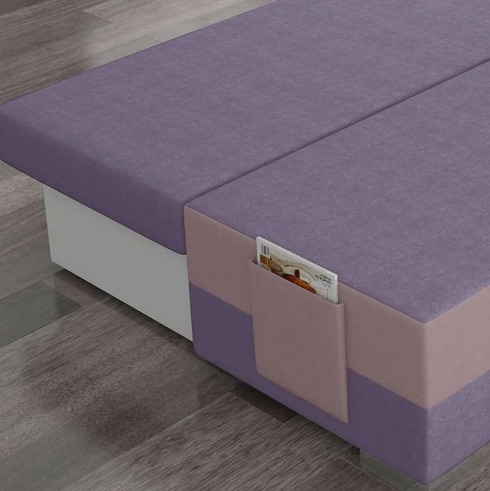 Design-Schlafsofa in Mauve und Altrosa - Mamboria
