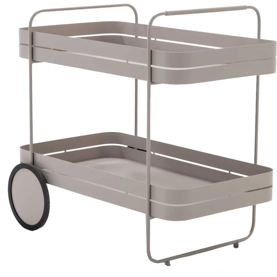 Design-Servierwagen in Taupe - Gicanta