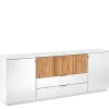 Design-Sideboard in Weiß mit Eiche Bianco - Miloris