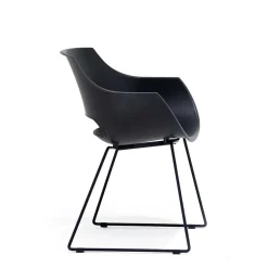 Designstühle mit Armlehnen in Grau - Lewis (4er Set)