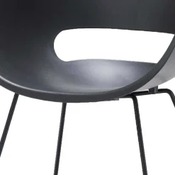 Designstühle mit Armlehnen in Grau - Lewis (4er Set)