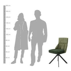 Designstuhl in Grün Material Mix - Hollabrunn (2er Set)