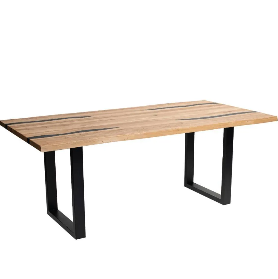 Designtisch aus Eiche mit Baumkanten - Slavidra