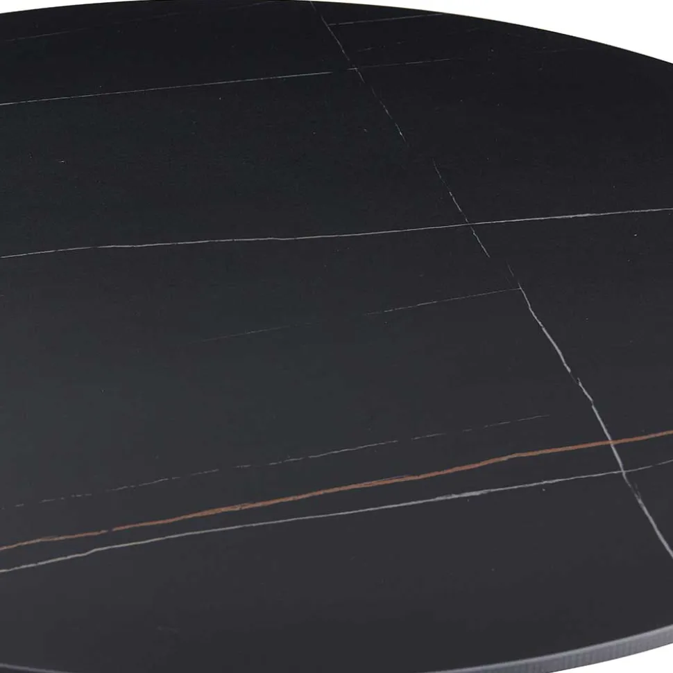 Designtisch aus Sinterstein mit Trompetenfuß - Memphis