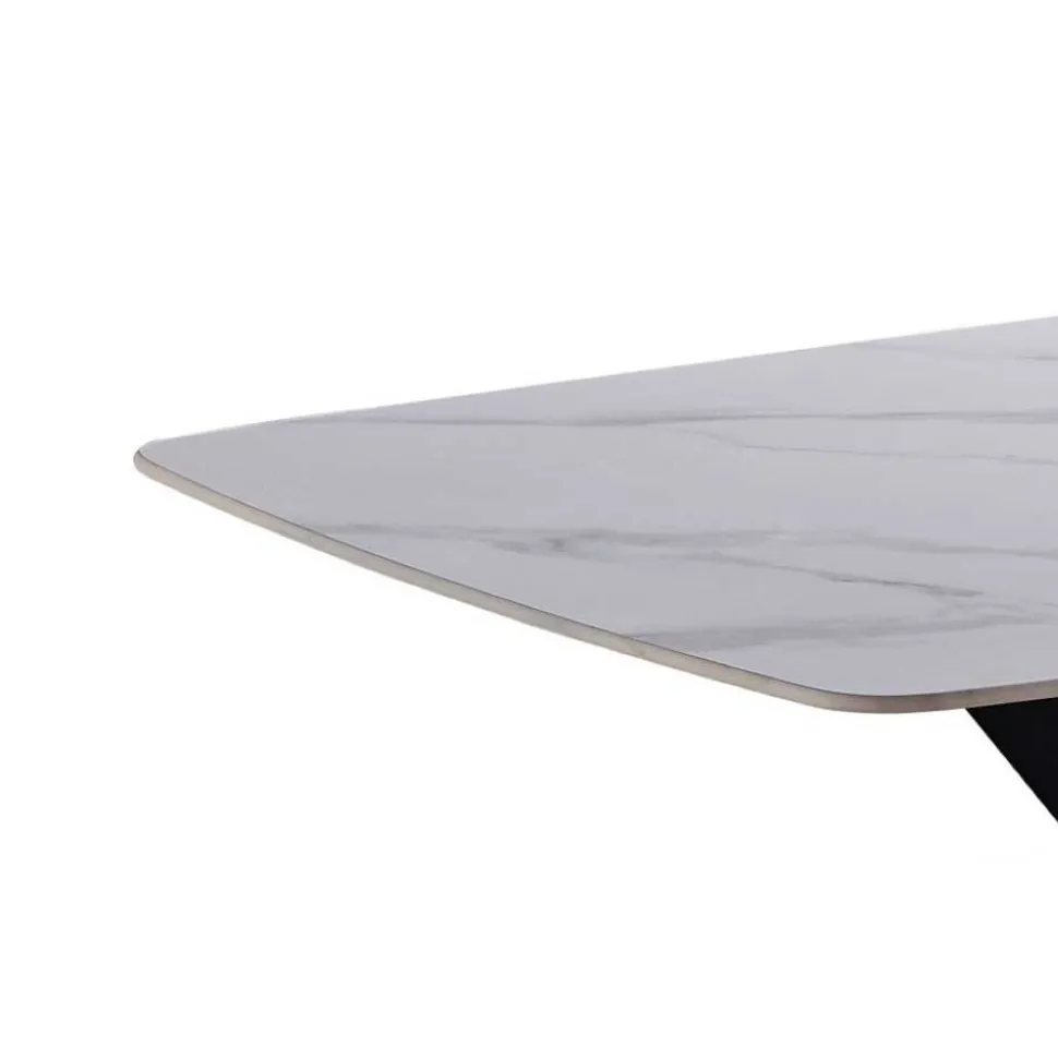 Designtisch aus Sinterstein Marmor Weiß - Jonathan