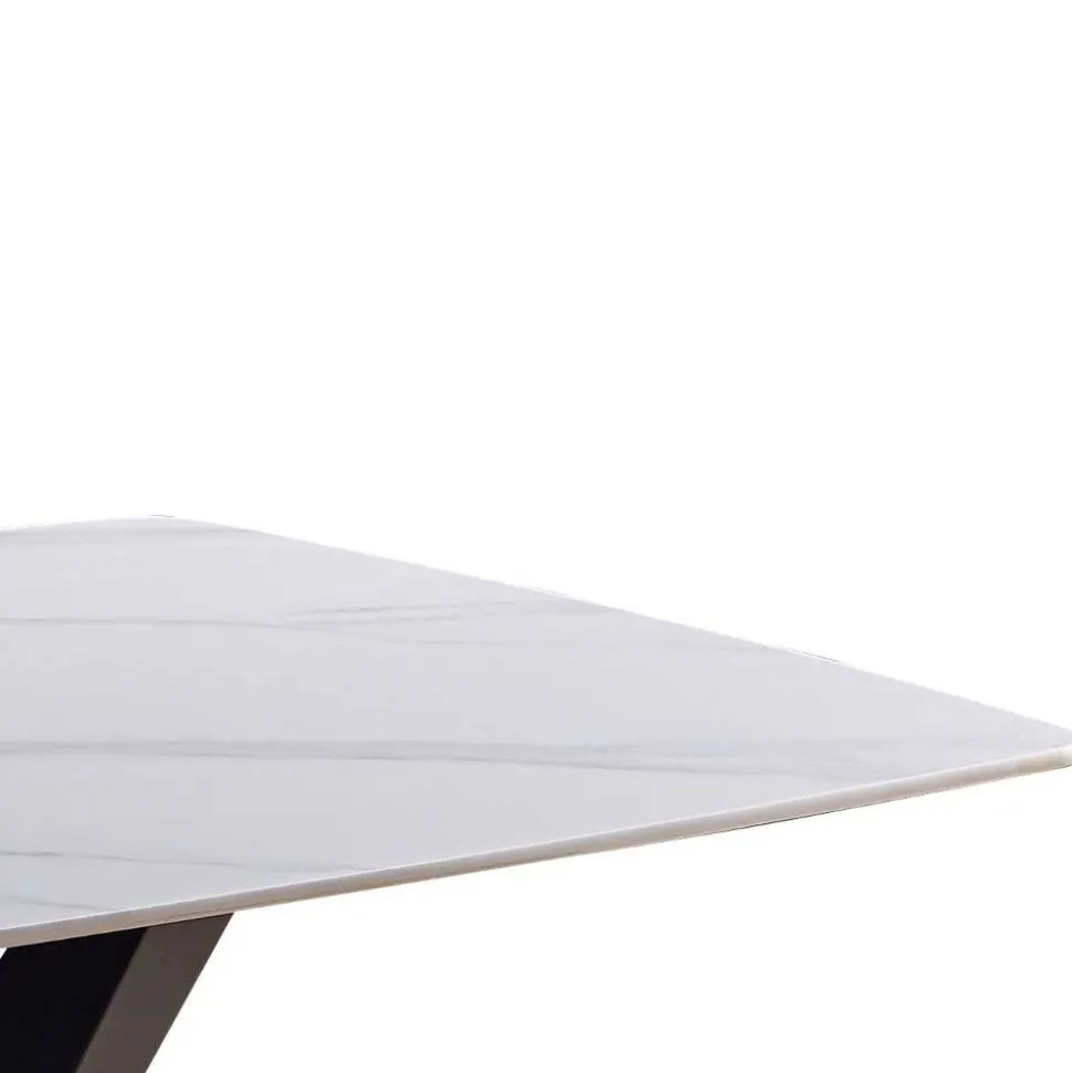 Designtisch aus Sinterstein Marmor Weiß - Jonathan