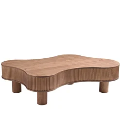 Design-Wohnzimmertisch in Walnuss Furnier - Foliage