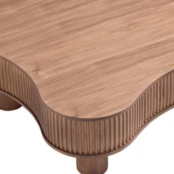 Design-Wohnzimmertisch in Walnuss Furnier - Foliage