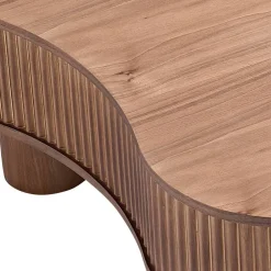 Design-Wohnzimmertisch in Walnuss Furnier - Foliage