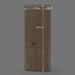 Dielen Einrichtung in Eiche Bianco - Arkadiuz (fünfteilig)