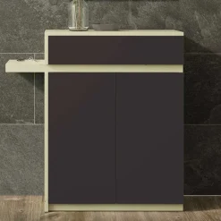 Dielen Kombi in Schwarz & Creme - Losandas (zweiteilig)