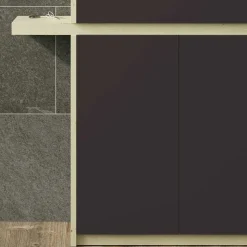 Dielen Kombi in Schwarz & Creme - Losandas (zweiteilig)