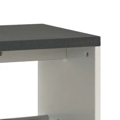 Dielenbank Curelino in Weiß Grau