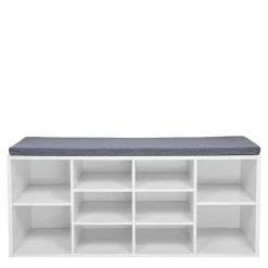 Dielenbank Schuhregal in Weiß - Melramon