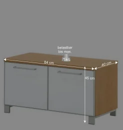 Dielenbank Wynoca mit Weißglas