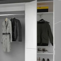 Dieleneinrichtung Möbel Block in Weiß HG - Ejulia (dreiteilig)