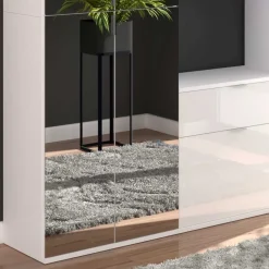 Dieleneinrichtung Möbel Block in Weiß HG - Ejulia (dreiteilig)