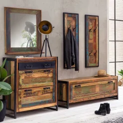 Dielenmöbel im Shabby Chic Set - Ensley (fünfteilig)