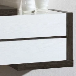 Dielenmöbel in Weiß & Schwarzgrau - Lysandro (zweiteilig)