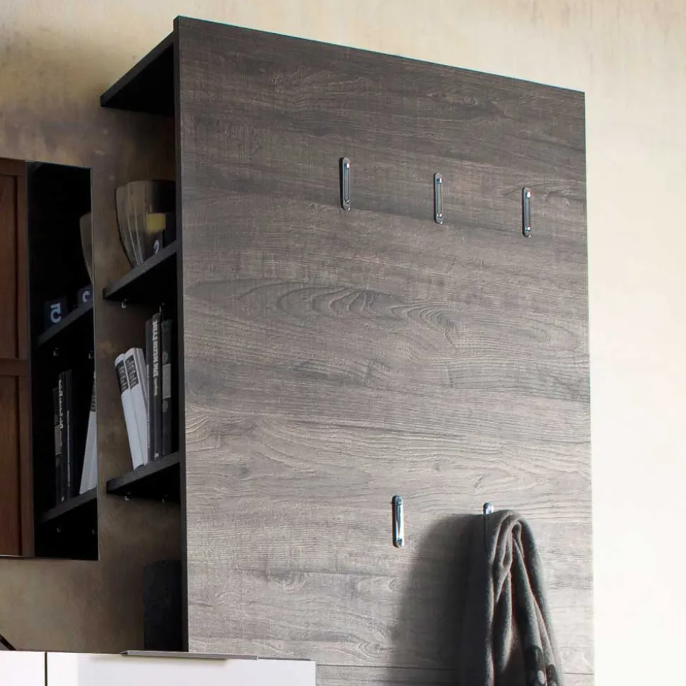 Dielenmöbel Satumare in Braun Wenge Dekor (dreiteilig)