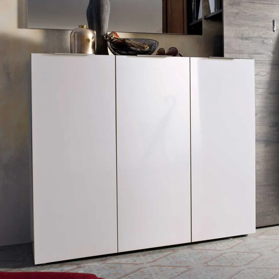 Dielenmöbel Satumare in Braun Wenge Dekor (dreiteilig)