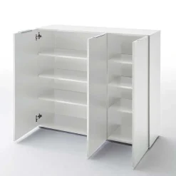 Dielenmöbel Satumare in Braun Wenge Dekor (dreiteilig)