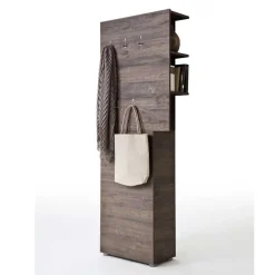 Dielenmöbel Satumare in Braun Wenge Dekor (dreiteilig)