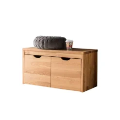 Dielenmöbel Set Delvestra aus Wildeiche Massivholz (vierteilig)