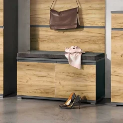 Dielenmöbel Set in Dekor Wildeiche - Orsecca (vierteilig)