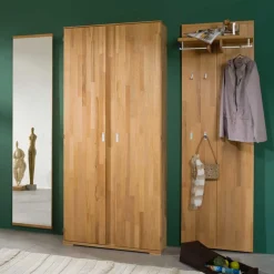 Dielenmöbel Set Wislama aus Kernbuche Massivholz (dreiteilig)