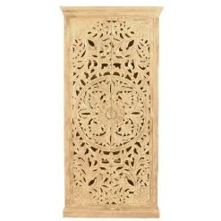 Dielenschrank in Sandfarben Mangoholz - Runiasa