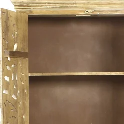 Dielenschrank in Sandfarben Mangoholz - Runiasa