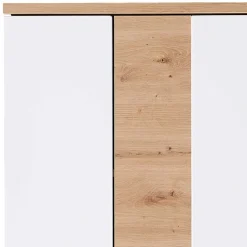 Dielenschrank in Weiß & Wildeiche - 2-türig - Symbrosia