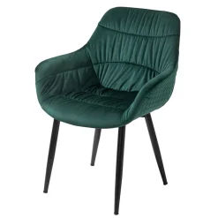 Dining Chair mit Armlehnen in Dunkelgrün - Pilawan