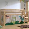 Dinosaurier Hochbett aus Kiefer Natur - Leeward