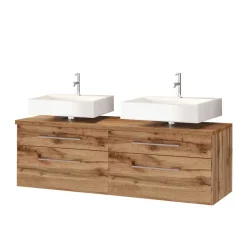 Doppel Unterbeckenschrank Set - Userina (dreiteilig)