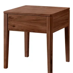 Doppelbett aus Nussbaum mit Stahlfüßen - Gedessa