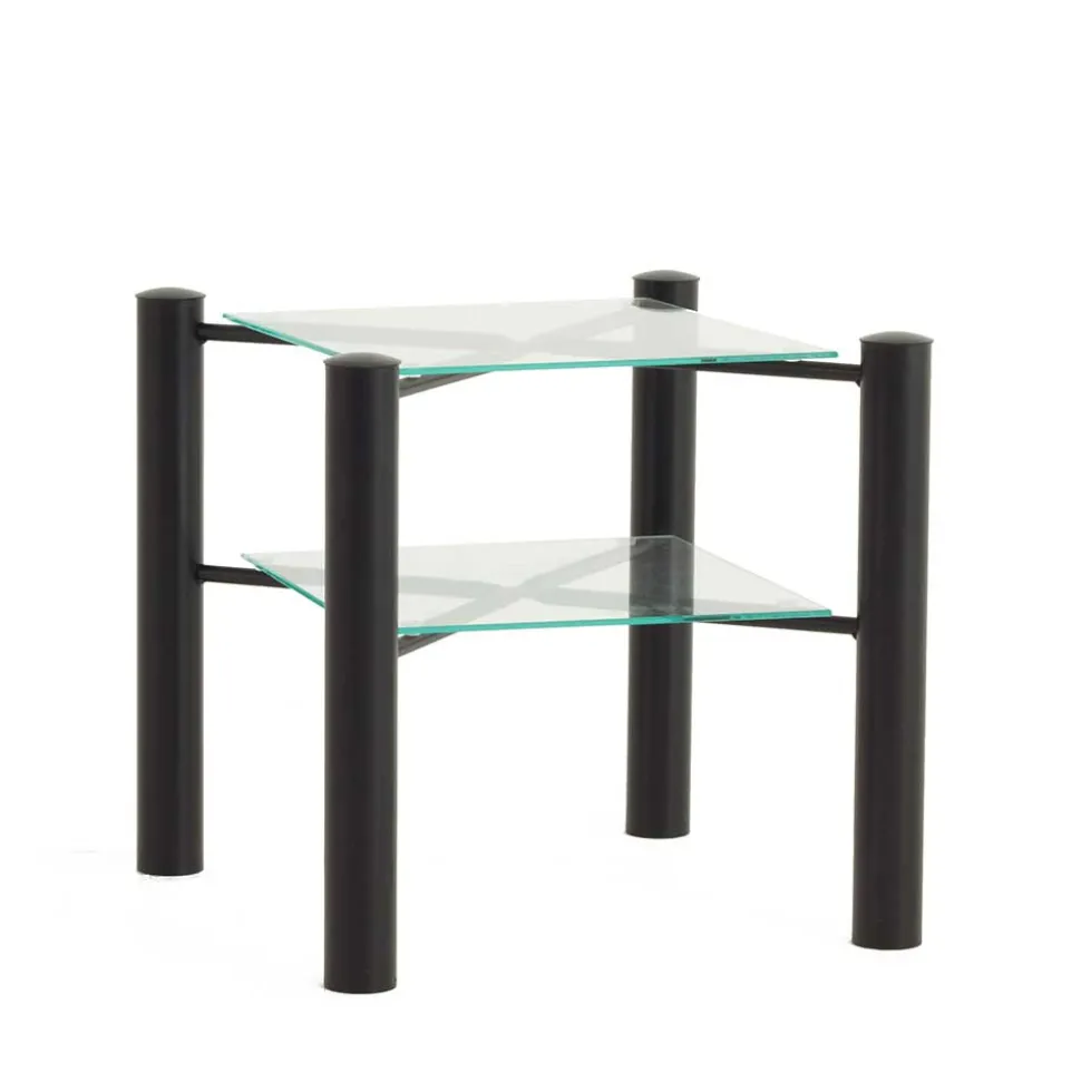 Doppelbett Carlovac aus schwarzem Metall (dreiteilig)