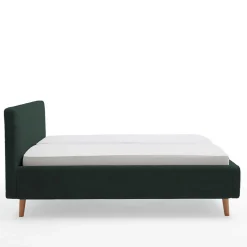 Doppelbett in Dunkelgrün Cord - Topra