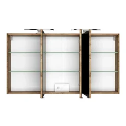 Doppelter Waschtisch mit Spiegelschrank - Athrin (dreiteilig)