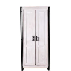 Doppeltür Schrank in Weiß & Schwarz - Crenada