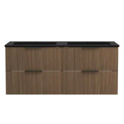 Doppelwaschtisch mit schwarzem Becken - Ucaida