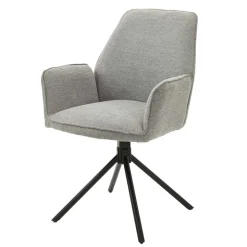 Drehbare Armlehnen-Stühle in Grau - Satyno (2er Set)