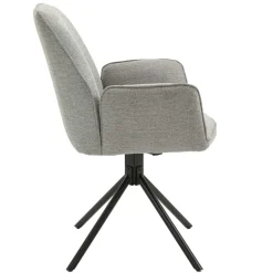 Drehbare Armlehnen-Stühle in Grau - Satyno (2er Set)