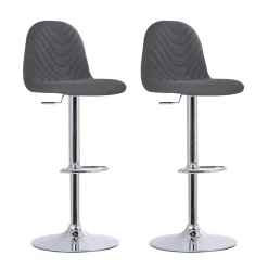 Drehbare Barstühle in Anthrazit - Typon (2er Set)