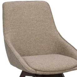 Drehbare Polsterstühle in Beigegrau - Lucky (2er Set)