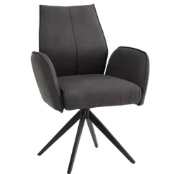 Drehbare Polsterstühle mit Armlehnen - Aturin (2er Set)