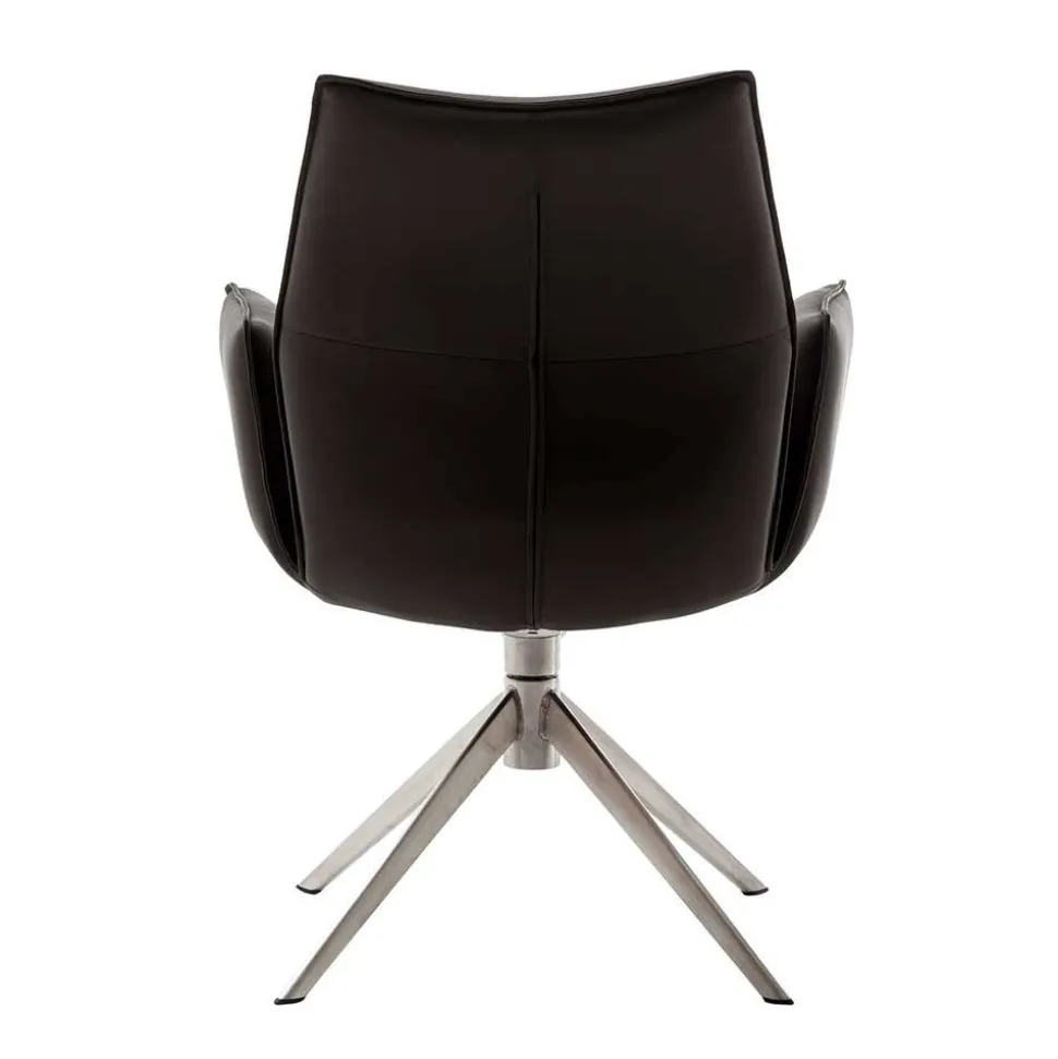 Drehbare Tischsessel aus Echtleder - Cascaya (2er Set)