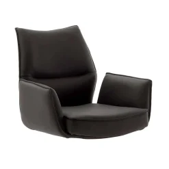 Drehbare Tischsessel aus Echtleder - Cascaya (2er Set)