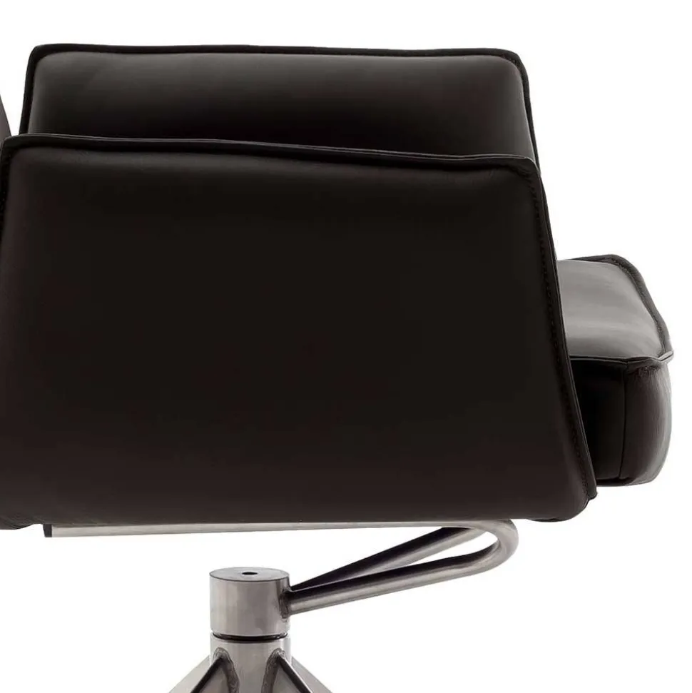 Drehbare Tischsessel aus Echtleder - Cascaya (2er Set)